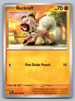 Pokemon TCG SV05: Temporal Forces Rockruff 089/162 - Image 1