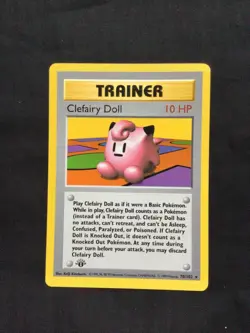 Pokemon Cards: Base Set 1st Edition Rare: Clefairy Doll 70/102 - Image 1