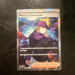 Pokemon TCG Morty's conviction 201/162 temporal forces full art pack to sleeve - Image 1