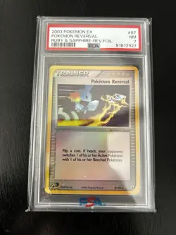 Pokemon Pokemon Reversal Uncommon 87/109 EX Ruby & Sapphire Reverse Holo PSA 7 - Image 1