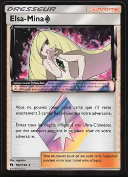 Carte Pokemon Elsa-Mina Prisme 182/214 Holo Tonnerre Perdu Francais - Image 1