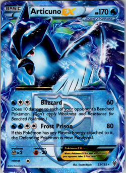 Articuno EX 25/135 Holo Rare EX Plasma Storm Pokemon LP - Image 1