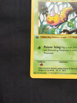 Pokemon Cards: Base Set 1st Edition Common: Weedle 69/102 - Image 5