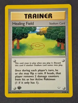 Pokemon TCG Healing Field Neo Revelation 61/64 Regular 1st Edition Uncommon NM+ - Image 2