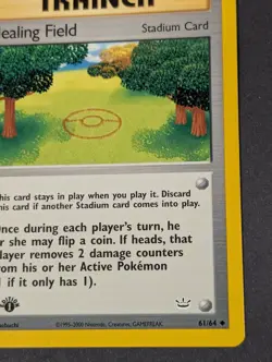 Pokemon TCG Healing Field Neo Revelation 61/64 Regular 1st Edition Uncommon NM+ - Image 4