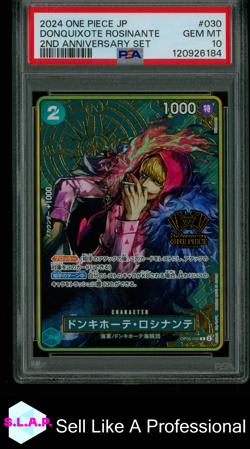 DONQUIXOTE ROSINANTE ONE PIECE OP05-030 2024 2ND ANNIVERSARY SET JP - JAP PSA 10 - Image 1