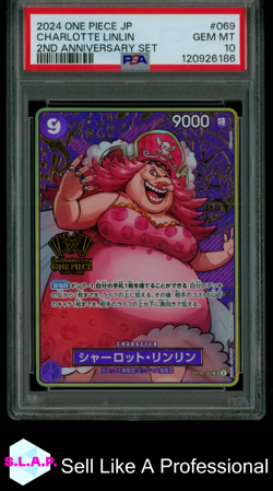CHARLOTTE LINLIN ONE PIECE OP08-069 2024 2ND ANNIVERSARY SET JP - JAP PSA 10 - Image 1