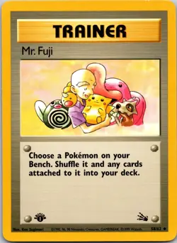 Mr. Fuji 58/62 1st Edition LP Pokemon Card TCG Fossil - Image 1