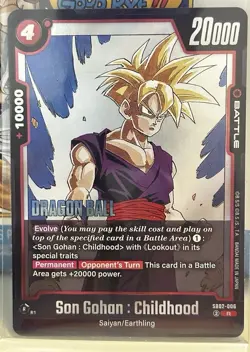 Dragon Ball Fusion World Manga Booster 02 Rare Card - Son Gohan (SB02-006) - Image 1