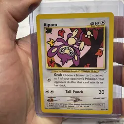Pokemon Aipom 41/64 Common Pokemon Card NM Near Mint Vintage Nintendo Vtg WOTC - Image 1