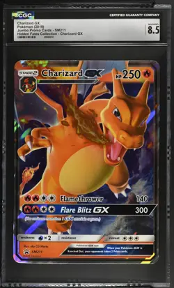 Charizard GX SM211 2019 Jumbo Promo Cards Hidden Fates Englisch Pokemon CGC 8.5 - Image 1