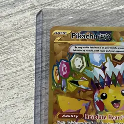 Pokemon Pikachu Ex 247/191 Sv08 Surging Sparks Hyper Rare Holo Full Art Card - Image 3