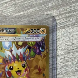 Pokemon Pikachu Ex 247/191 Sv08 Surging Sparks Hyper Rare Holo Full Art Card - Image 4