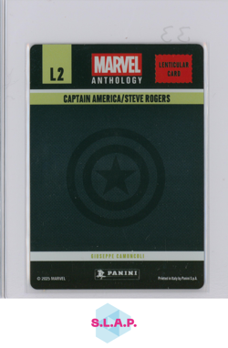 CAPTAIN AMERICA/STEVE ROGERS PANINI L2 MARVEL ANTHOLOGY LENTICULAR CARD 2025 ENG - Image 2