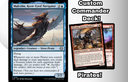 MTG Commander EDH Deck Breeches, Brazen Plunderer & Malcolm 100 Cards Pirates - Image 1