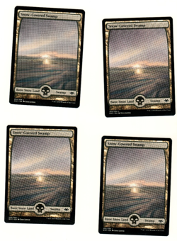 Set Of 4 Snow Covered Swamp #252 Full Art Modern Horizons - Image 1