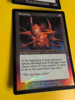 Rackling. Artifact Creature x2 MTG 2 Card. OLD VINTAGE FOIL. NEMESIS. - Image 3