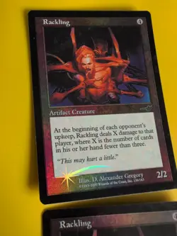 Rackling. Artifact Creature x2 MTG 2 Card. OLD VINTAGE FOIL. NEMESIS. - Image 5