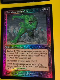 Parallax Inhibitor (wear) &Parallax Dementia MTG 2 Card. VINTAGE FOIL. NEMESIS - Image 3