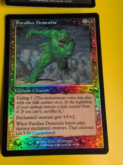 Parallax Inhibitor (wear) &Parallax Dementia MTG 2 Card. VINTAGE FOIL. NEMESIS - Image 4