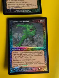 Parallax Dementia x2 Enchant creature MTG 2 Card. OLD VINTAGE FOIL. NEMESIS. - Image 2