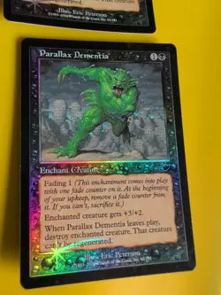 Parallax Dementia x2 Enchant creature MTG 2 Card. OLD VINTAGE FOIL. NEMESIS. - Image 3