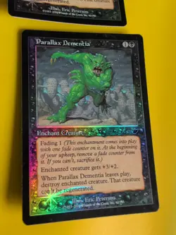 Parallax Dementia x2 Enchant creature MTG 2 Card. OLD VINTAGE FOIL. NEMESIS. - Image 4