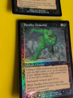 Parallax Dementia x2 Enchant creature MTG 2 Card. OLD VINTAGE FOIL. NEMESIS. - Image 5