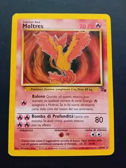 Moltres Fossil 27/62 Unlimited Pokemon TCG WOTC - Vintage - Image 1