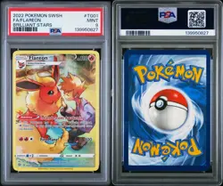 2022 POKEMON SWORD & SHIELD BRILLIANT STARS #TG01 FULL ART/FLAREON PSA 9 - Image 3