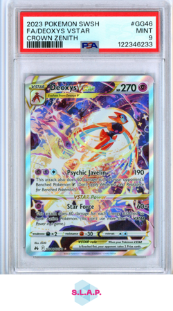 DEOXYS VSTAR POKEMON GG46/GG70 2023 CROWN ZENITH HOLO ENGLISH PSA 9 - Image 1