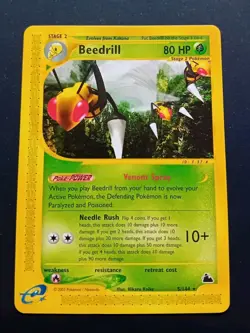 BEEDRILL 5/144 Skyridge NON-HOLO Rare Pokemon TCG - NM - Vintage - Image 1