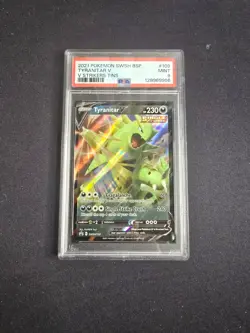 PSA 9 MINT 2021 Pokemon Tyranitar V Strikers Tins Promo PSA 9 MINT - Image 1
