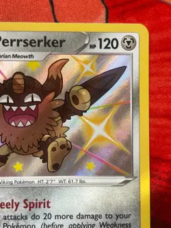 Galarian Perrserker SV087/SV122 Shiny Rare - Pokemon Shining Fates: Shiny Vault - Image 3