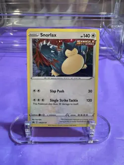 Pokemon Snorlax SWSH119 Promo Single Strike Holo Basic 140 HP Sword & Shield - Image 1