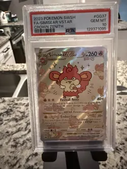 Pokemon SWSH Crown Zenith Simisear VSTAR Galarian Gallery 2023 GG37/GG70 PSA 10 - Image 1