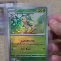 Pokemon Leafeon Rare Master Ball Pattern Holo 005/131 Sv: Prismatic Evolutions - Image 1