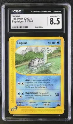Lapras Pokemon (2003) Skyridge 71/144 CGC 8.5 NM/MINT+ Common WOTC - Image 1