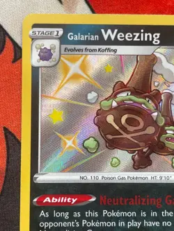 Galarian Weezing SV077/SV122 Shiny Holo Rare Pokemon- Shining Fates: Shiny Vault - Image 2