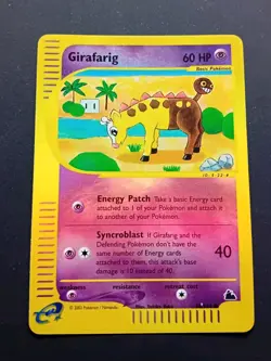 Pokemon TCG - Girafarig (58/144) Skyridge - Reverse Holo - EX - Vintage - Image 1