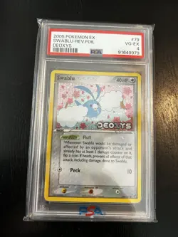 Pokemon EX Deoxys Swablu 79/107 Reverse Holo Stamp Common 2005 PSA 4 POP 1 - Image 1