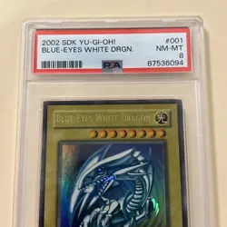 2002 SDK YU-GI-OH Blue Eyes White Dragon SDK-001 Ultra Rare PSA 8 - Image 3