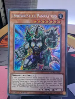YuGiOh! Dinowrestler Pankratops BLHR-EN070 Secret Rare 1st Ed - Image 1
