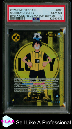 MONKEY D. LUFFY ONE PICE ST13-003 2025 BVB X ONE PIECE MINT ENGLISH PSA 10 - Image 1