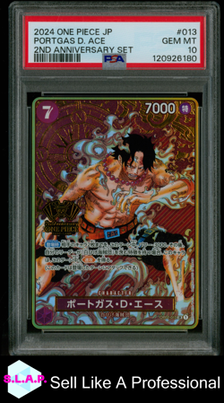 PORTGAS D. ACE ONE PIECE OP02-013 2024 2ND ANNIVERSARY SET JP - JAPANESE PSA 10 - Image 1