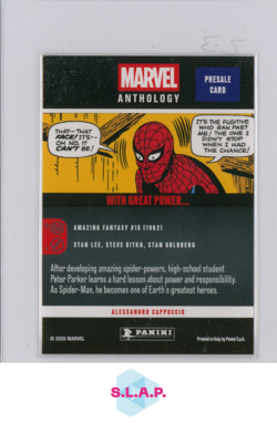 WITH GREAT POWER... PANINI MARVEL ANTHOLOGY PRESALE CARD 2025 ENGLISH - Image 2