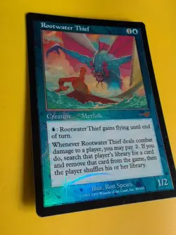 Rootwater Thief. Merfolk MTG Card. OLD VINTAGE FOIL. NEMESIS. - Image 4
