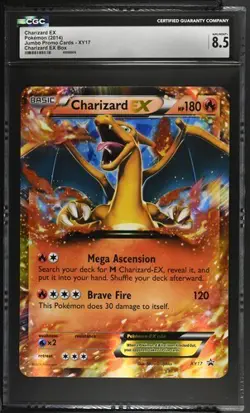 Pokemon English Charizard EX XY17 2014 Jumbo Promo Cards Charizard EX CGC 8.5 - Image 1