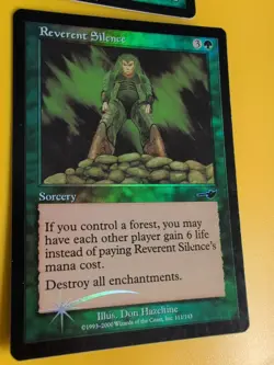 Reverent Silence & Rhox MTG 2 Card. OLD VINTAGE FOIL. NEMESIS. - Image 4