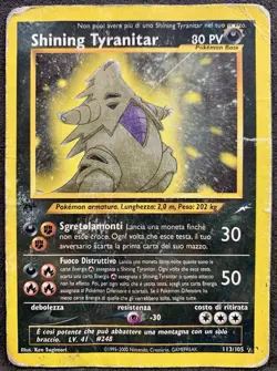 Pokemon Card Shining Tyranitar 1 Edizione - Neo Destiny - 113/105 - Ita - Poor - Image 1